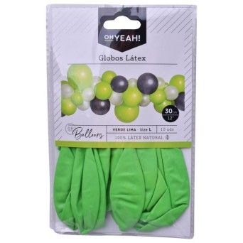 BALAO LATEX VERDE  30CM CX20