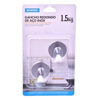 GANCHO PAREDE AO INOX RED.