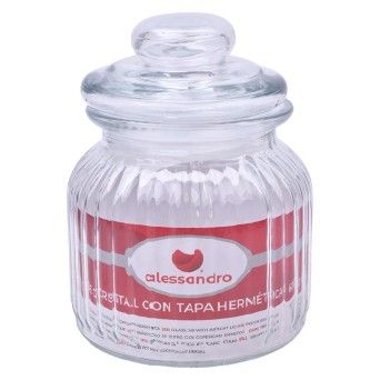 FRASCO VIDRO C/TAMPA HERMETICA 600ML
