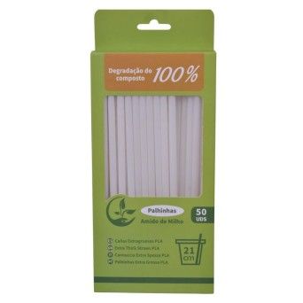 PALHINHAS AMIDO MILHO 21CM 50UN