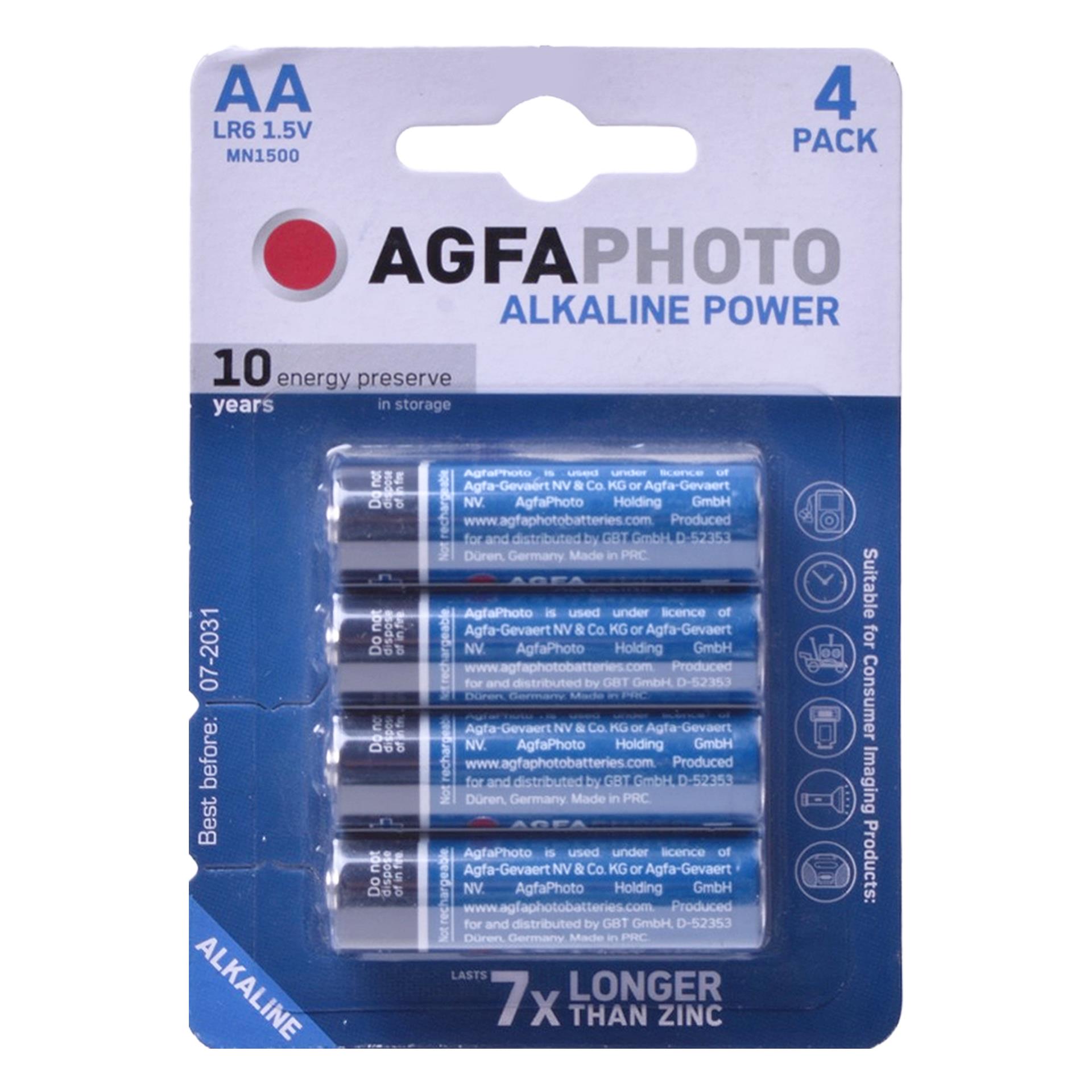 AGFA PILHA POWER ALKALINE AA-LR06 AGFA PILHA POWER ALKALINE AA-LR06