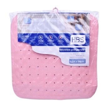 TAPETE BANHEIRA ROSA 45X45CM 450G
