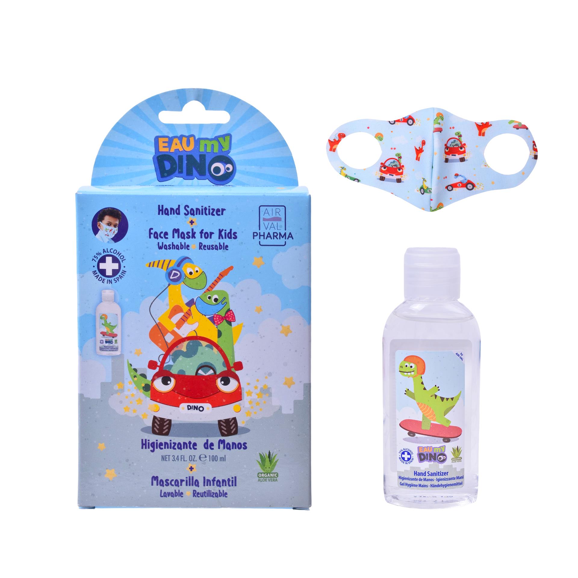 ALCOOL GEL+MASCARA DINOSSAURO P8876 ALCOOL GEL+MASCARA DINOSSAURO P8876
