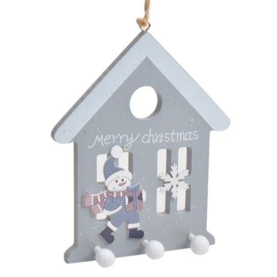 CABIDE CASA MAD.NATAL 17CM CINZA