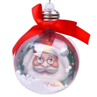 BOLA NATAL 8CM C/LUZ 2588-001-01 CX240
