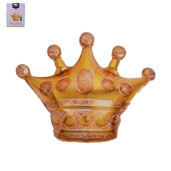 BALAO POLIAMIDA COROA OURO 76CM CX20