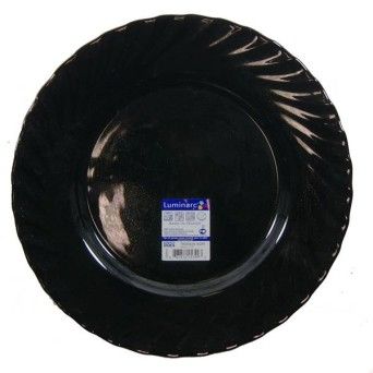 PRATO TRIANON PRETO RASO 24,5CM