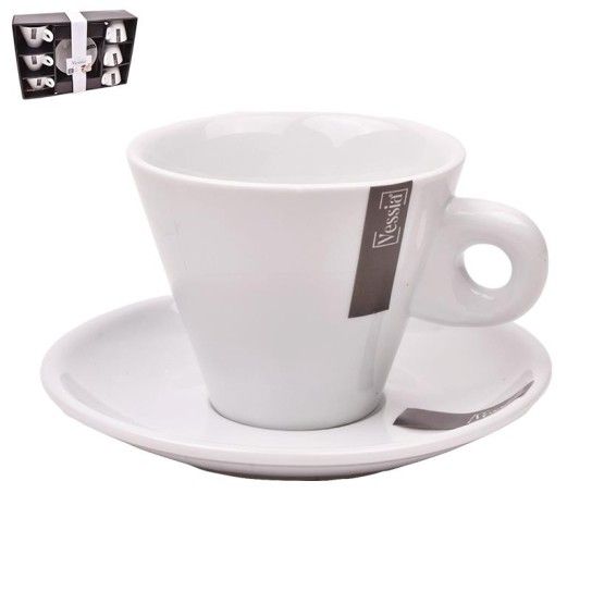 CONJ 6 CHAVENAS CAFE C/ PIRES PORC BRANC
