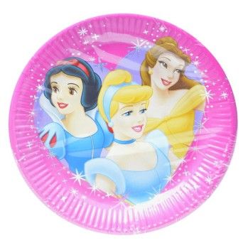 PRATO PAPEL PRINCESAS 23CM 8UNI
