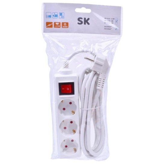 EXTENSAO 3M C/3 TOMADAS+ INT HY-1113 CX25