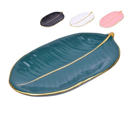 PRATO DECORATIVO FOLHA 2574-501 CX72