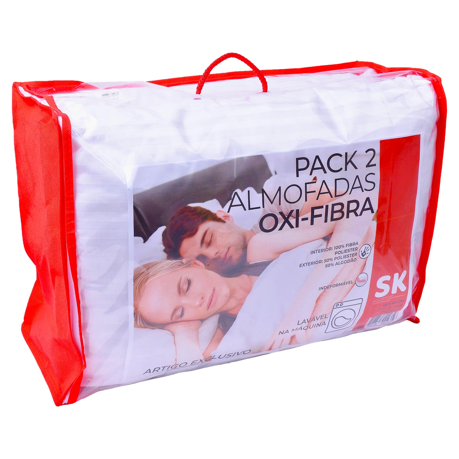 CJ 2 ALMOFADAS OXI FIBRA 45X60CM CJ 2 ALMOFADAS OXI FIBRA 45X60CM