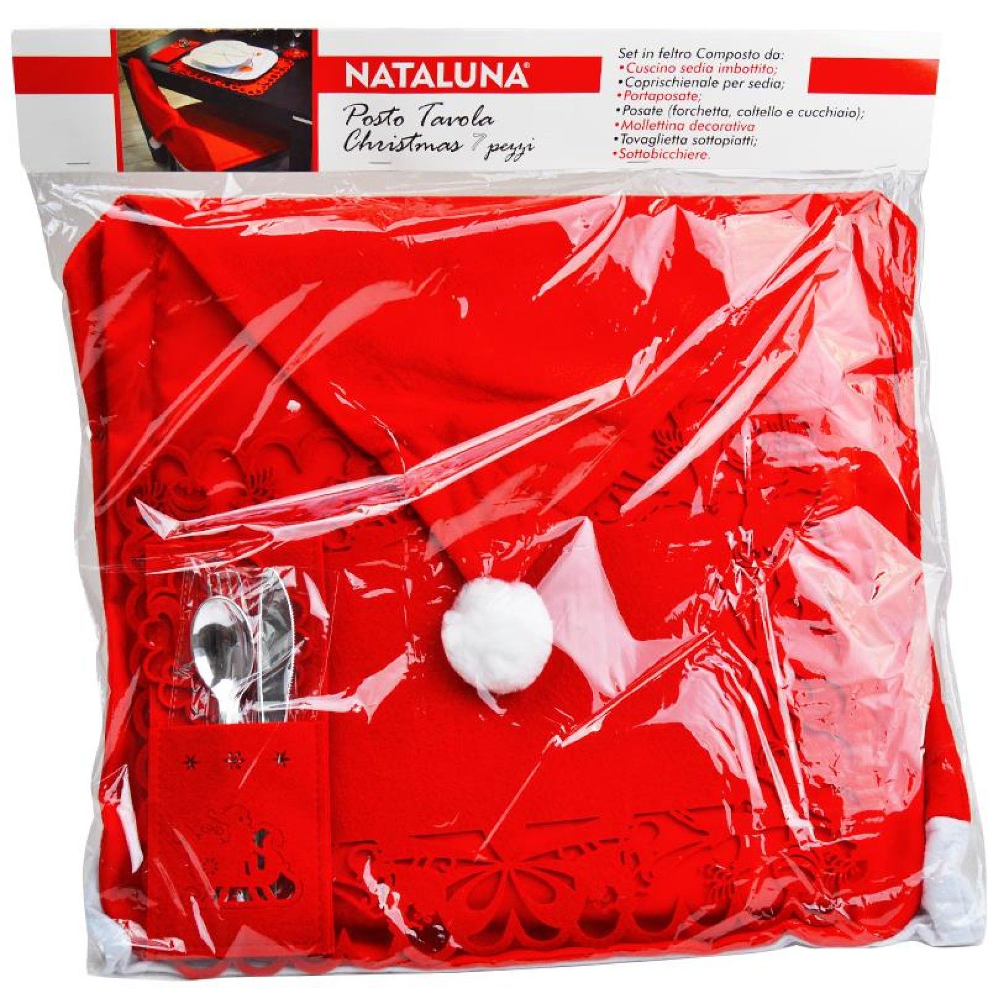 NATAL CONJ MESA 6 PÇS FELTRO VERME 5040472 NATAL CONJ MESA 6 PÇS FELTRO VERME 5040472