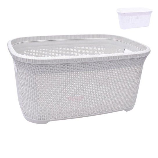 CESTO RECT. PLASTICO RATTAN CX20