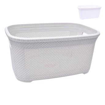 CESTO RECT. PLASTICO RATTAN CX20