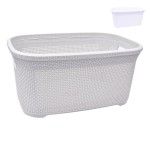 CESTO RECT. PLASTICO RATTAN CX20