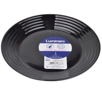 PRATO S/ MESA HARENA PRETO 19CM