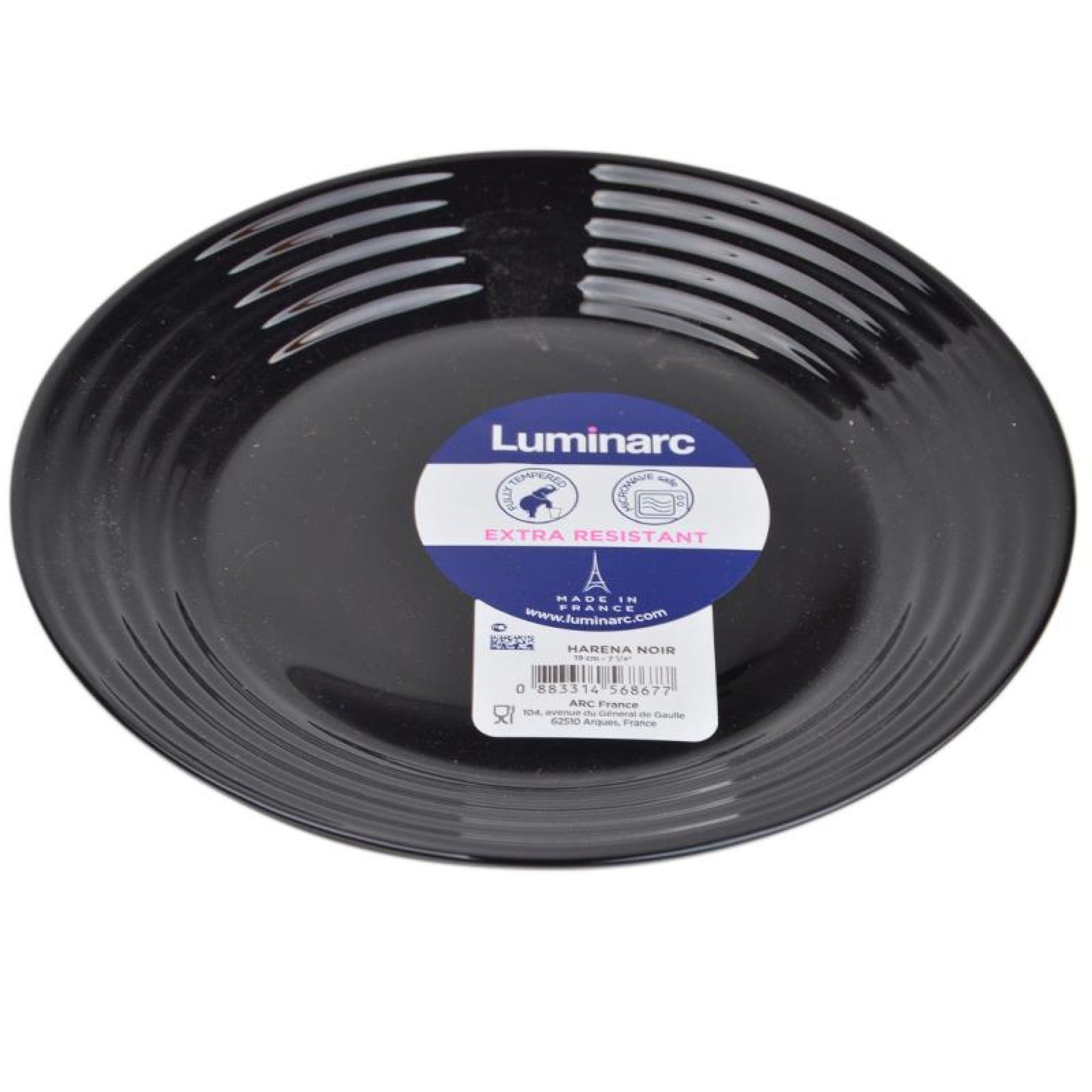 PRATO S/ MESA HARENA PRETO 19CM PRATO S/ MESA HARENA PRETO 19CM