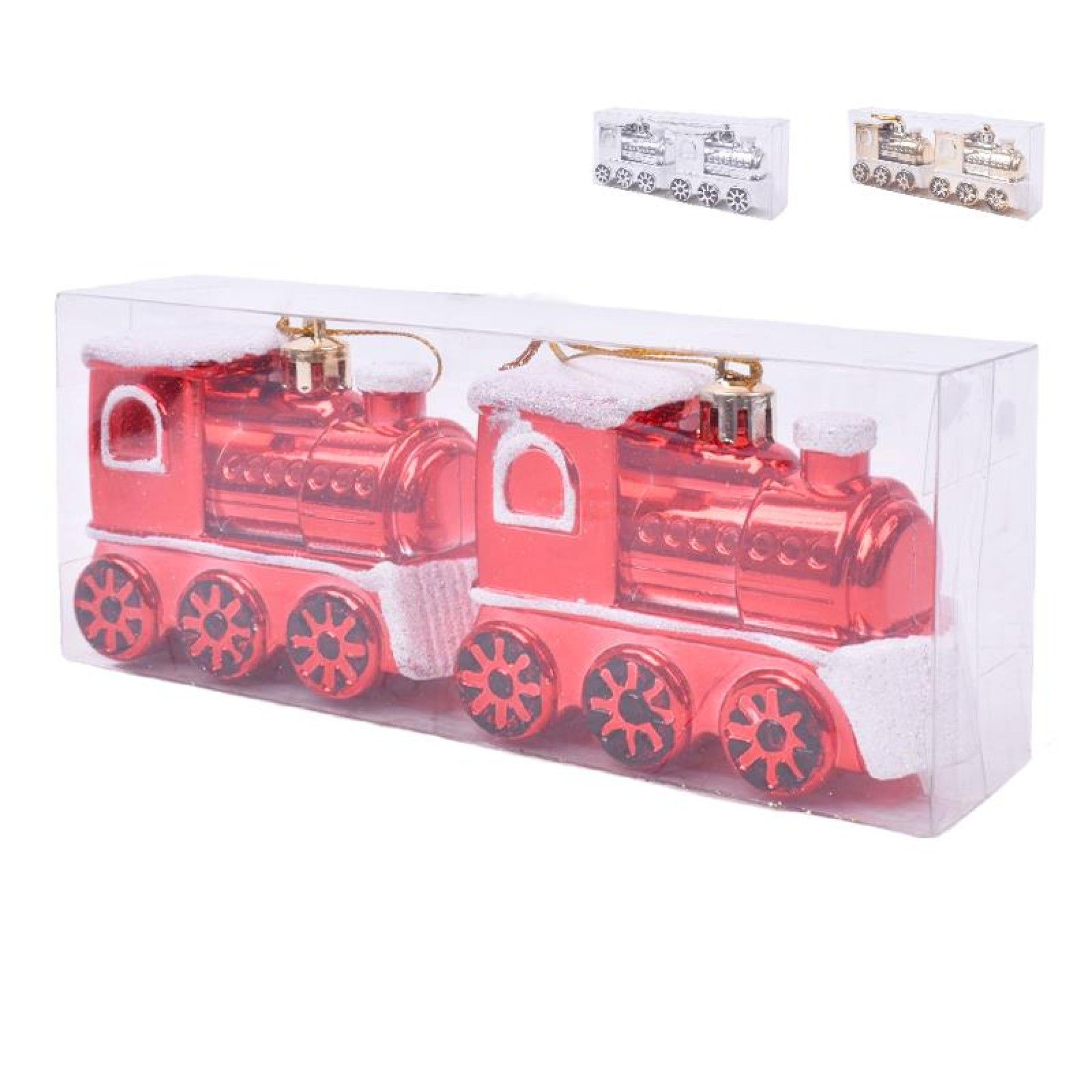 CJ. 2 LOCOMOTIVAS NATAL 7CM P/PEND CJ. 2 LOCOMOTIVAS NATAL 7CM P/PEND