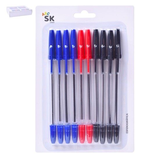 CANETA ESF 10UN 14CM 2556-011-10 CX288