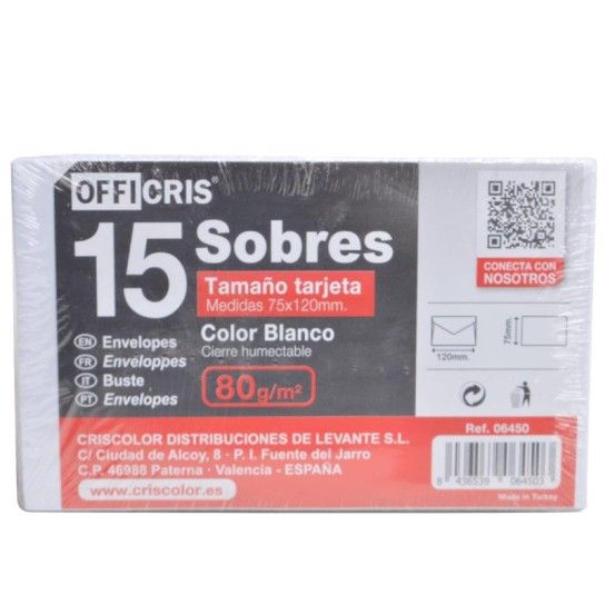 ENVELOPES S/JANELA 120X75 15UNID. ENVELOPES S/JANELA 120X75 15UNID.