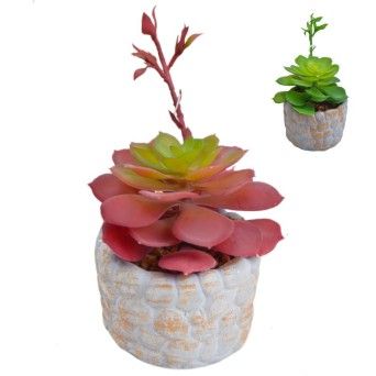 VASO C/PLANTA ARTIFICIAL 2438-105