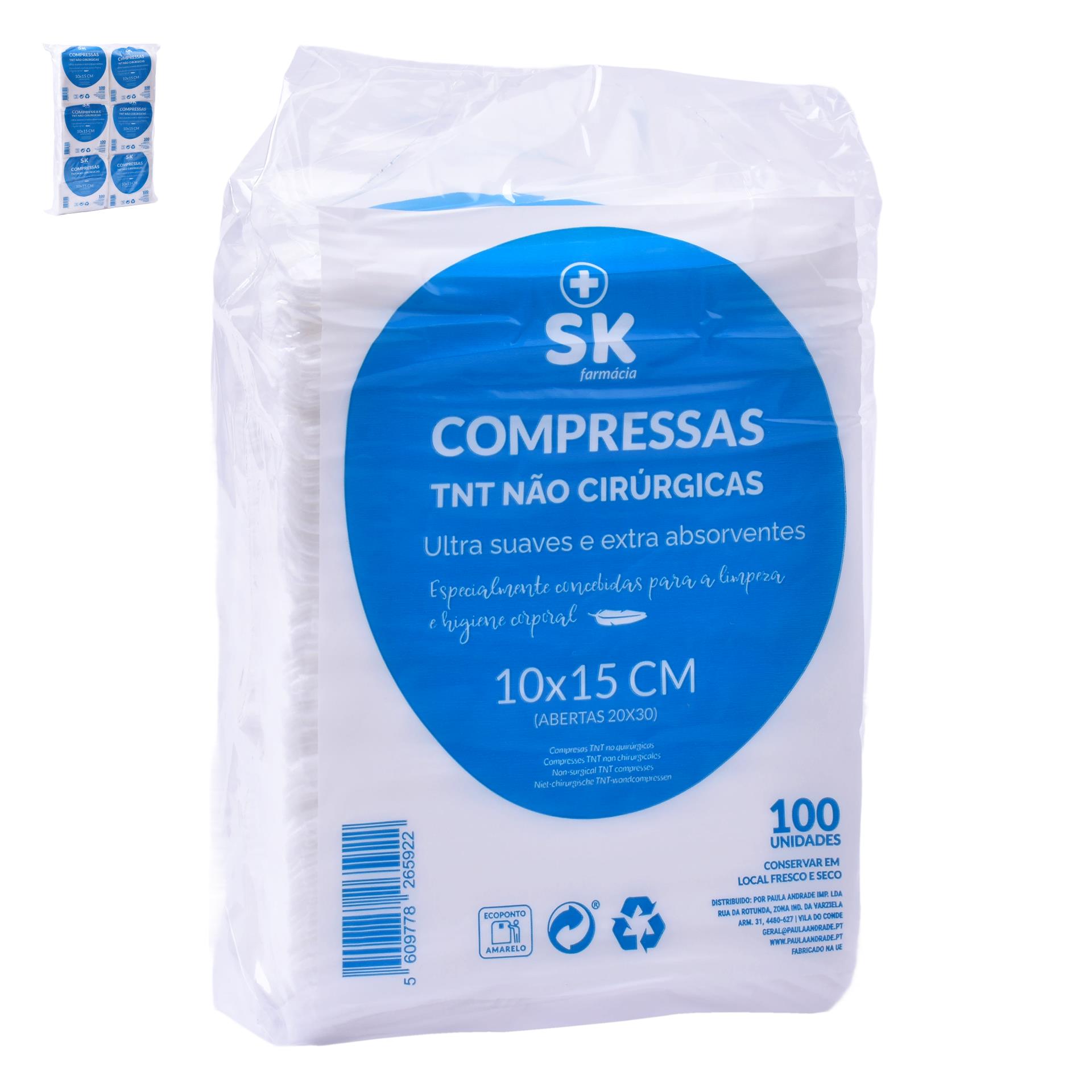 COMPRESSA NAO CIRURGICA 10X15CM COMPRESSA NAO CIRURGICA 10X15CM