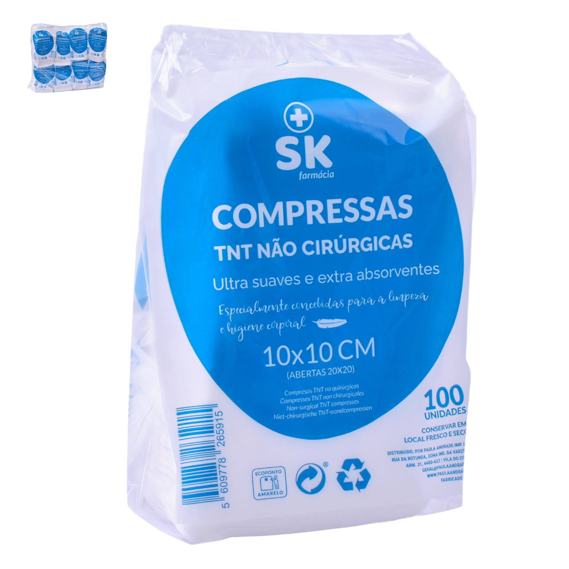 COMPRESSA NAO CIRURGICA 10X10CM COMPRESSA NAO CIRURGICA 10X10CM