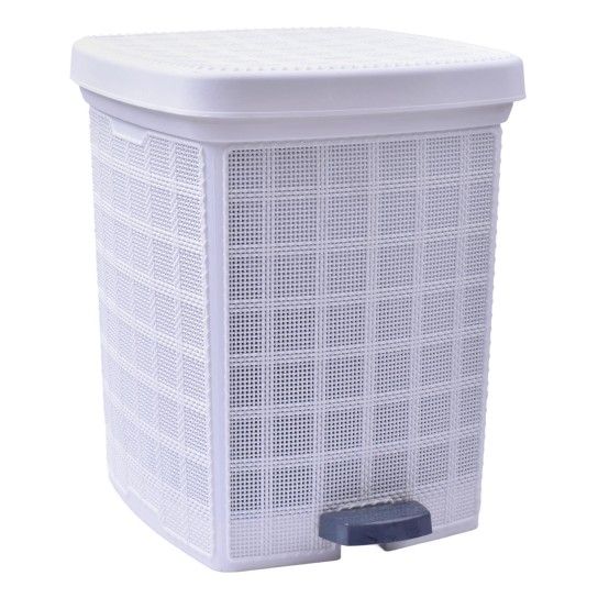 BALDE LIXO C/PEDAL 23L BRANCO 0105-10 CX4