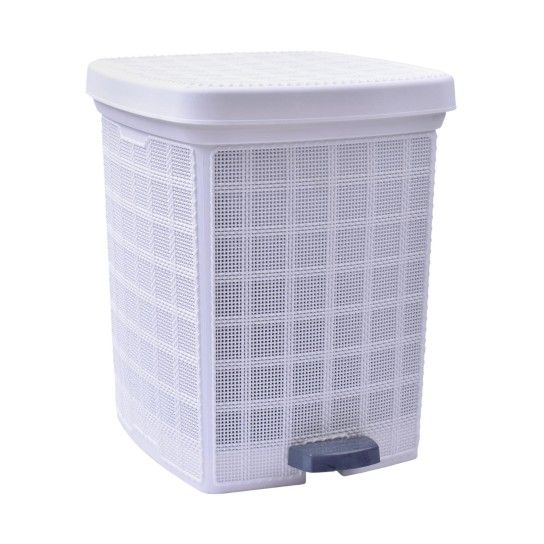 BALDE LIXO C/PEDAL 12L BRANCO 0105-07 CX4