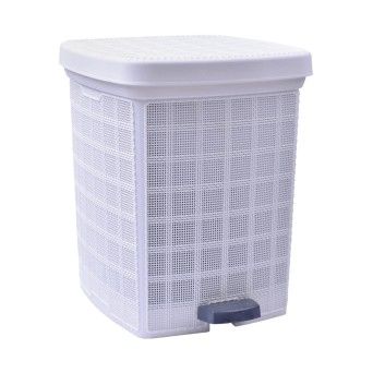 BALDE LIXO C/PEDAL 12L BRANCO 0105-07 CX4