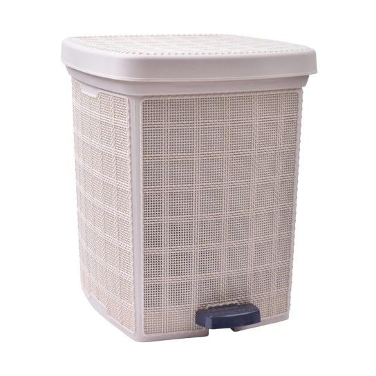 BALDE LIXO C/PEDAL 12L BEGE 0105-08 CX4