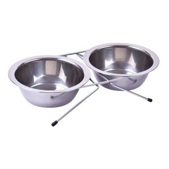 COMEDOURO DUPLO P/ANIM 13CM 1937-158-13CX80