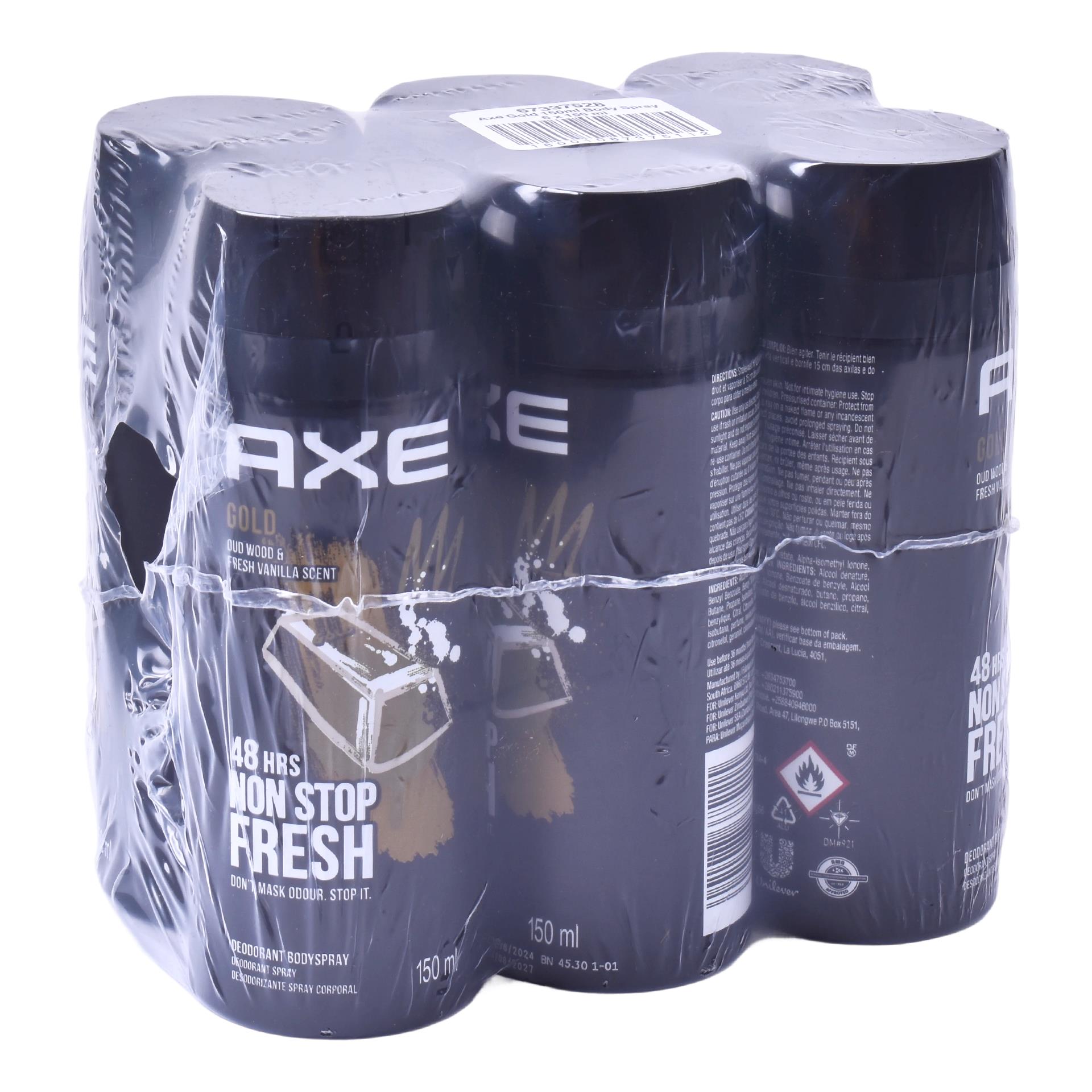 AXE DEO SPRAY GOLD 150ML AXE DEO SPRAY GOLD 150ML