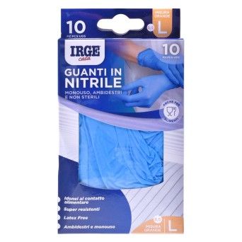 LUVAS NITR  AZUL L 10UN FARMALINE CX24