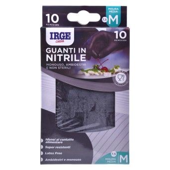 LUVAS NITR  PRETO M 10UN FARMALINE CX24