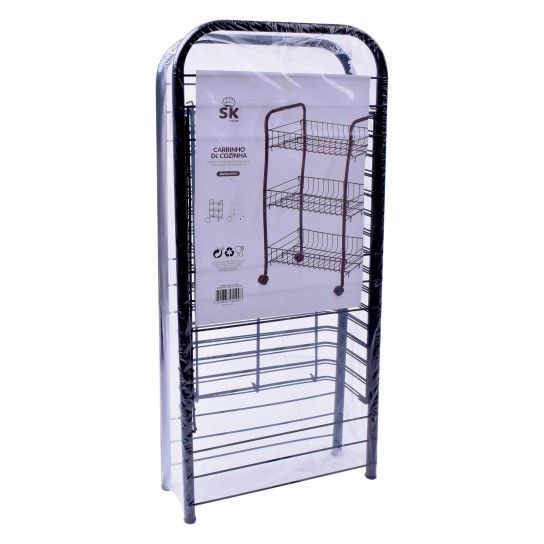 CARRINHO 3 PISOS 38X26X62CM  SK-C-804-400