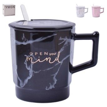 CANECA C/TAMPA+COLHER 9,8X8,8CM2717017CX60