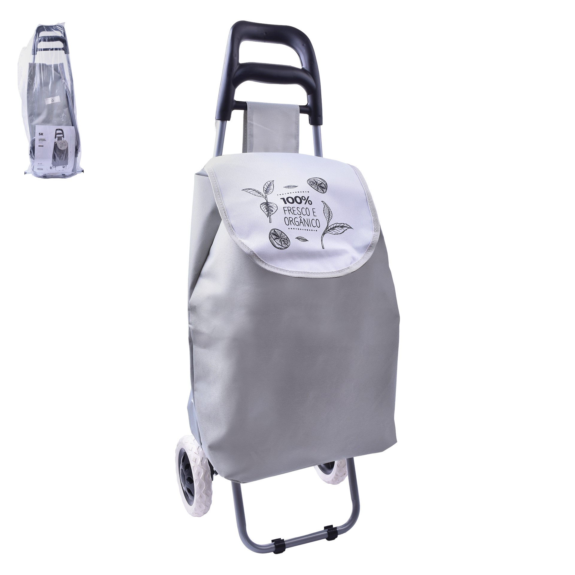 CARRINHO COMPRAS CINZA 95X36X27CM CX10 CARRINHO COMPRAS CINZA 95X36X27CM CX10