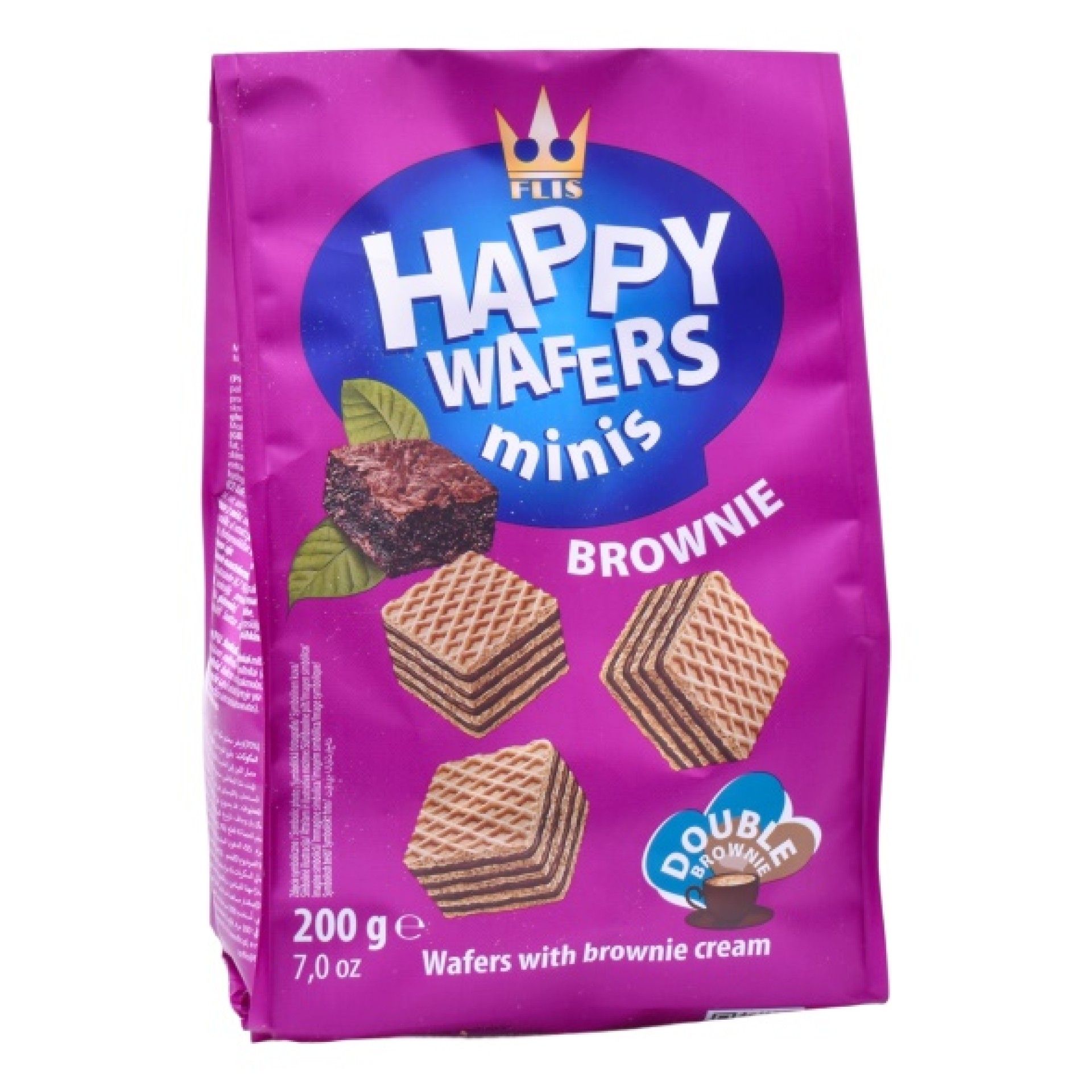 HAPPY WAFERS MINIS BROWNIE 200G HAPPY WAFERS MINIS BROWNIE 200G