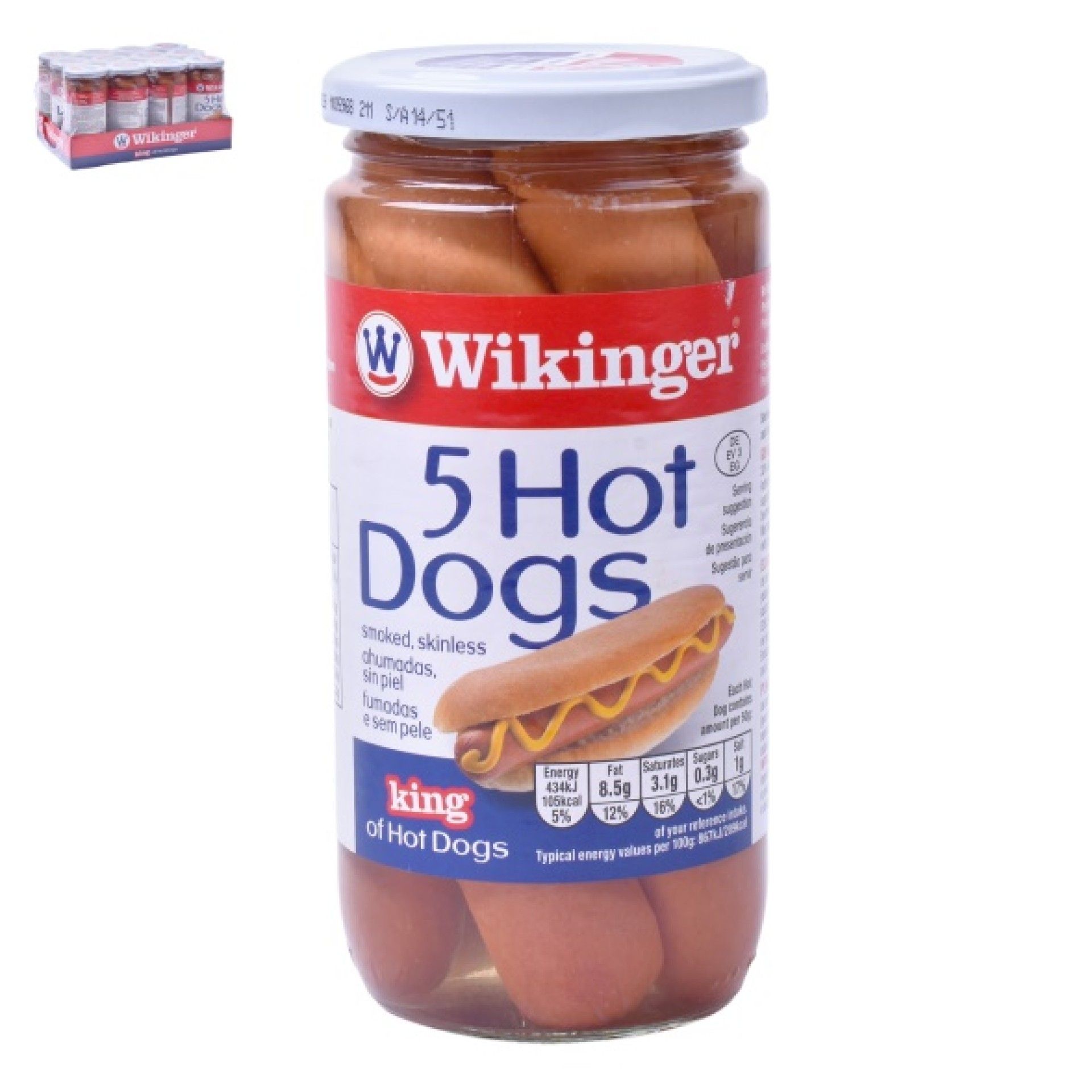 SALSICHAS WIKINGER 5UNI 250G SALSICHAS WIKINGER 5UNI 250G