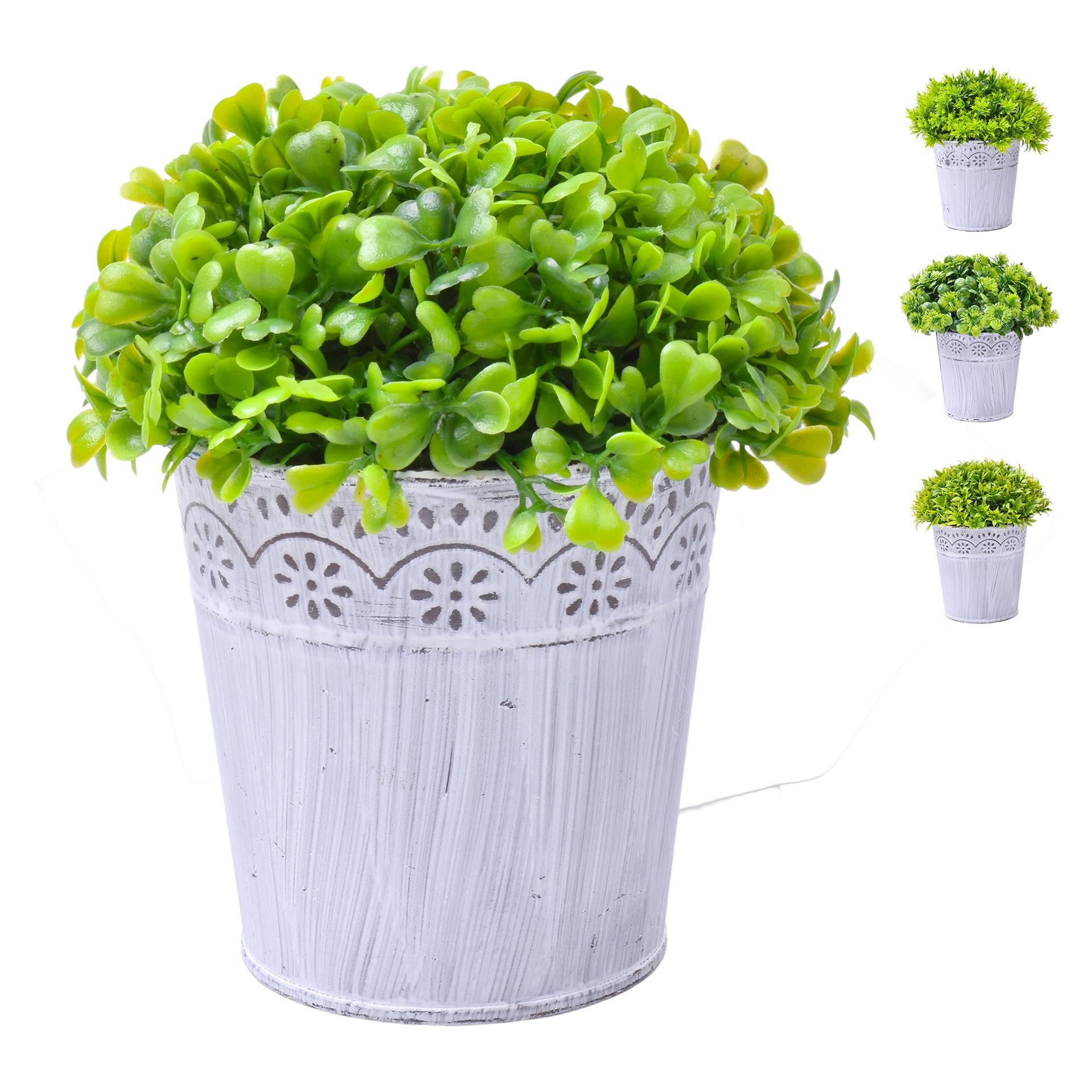 VASO METAL C/ PLANTA 16X10,5 2438-112 CX48 VASO METAL C/ PLANTA 16X10,5 2438-112 CX48