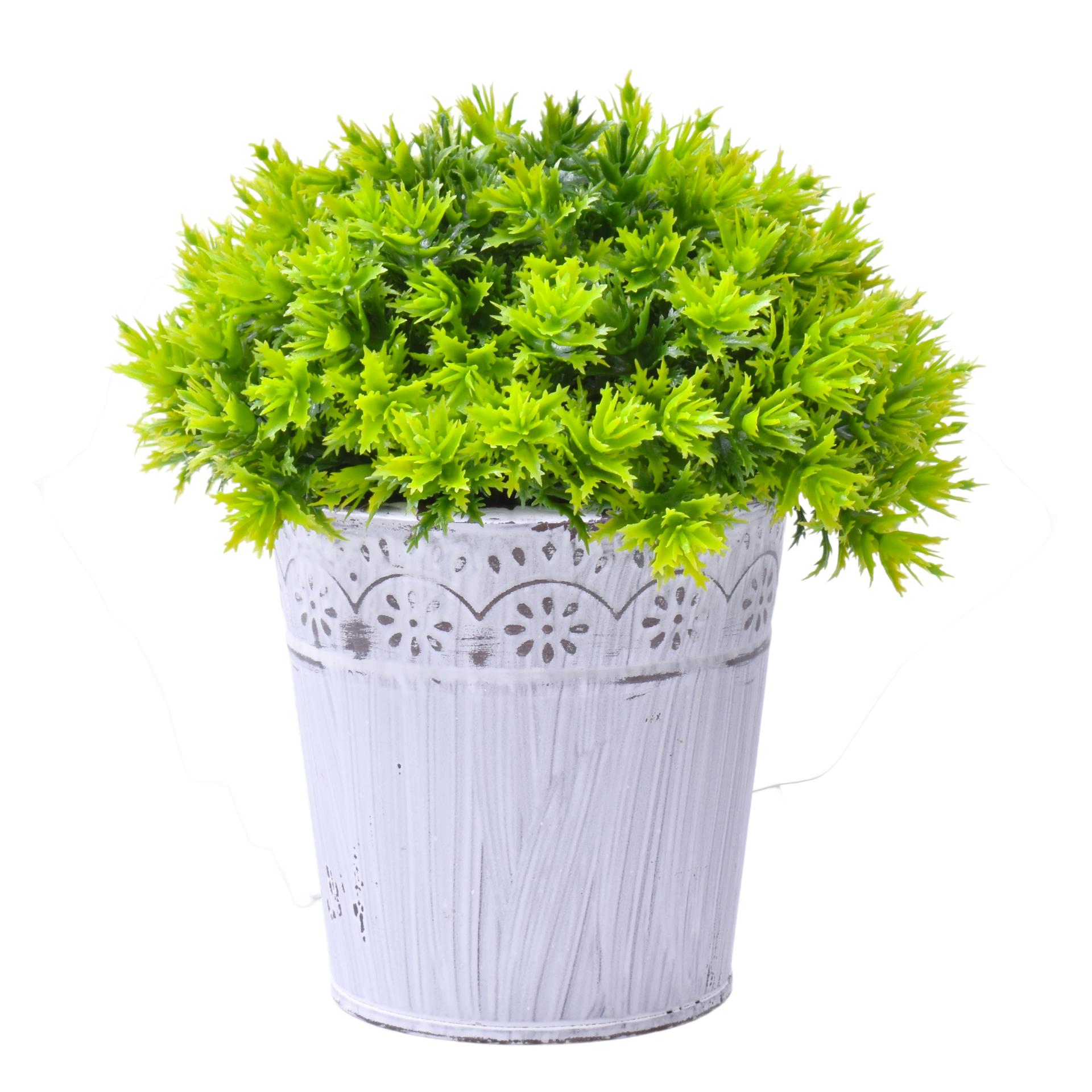 VASO METAL C/ PLANTA 16X10,5 2438-112 CX48 VASO METAL C/ PLANTA 16X10,5 2438-112 CX48