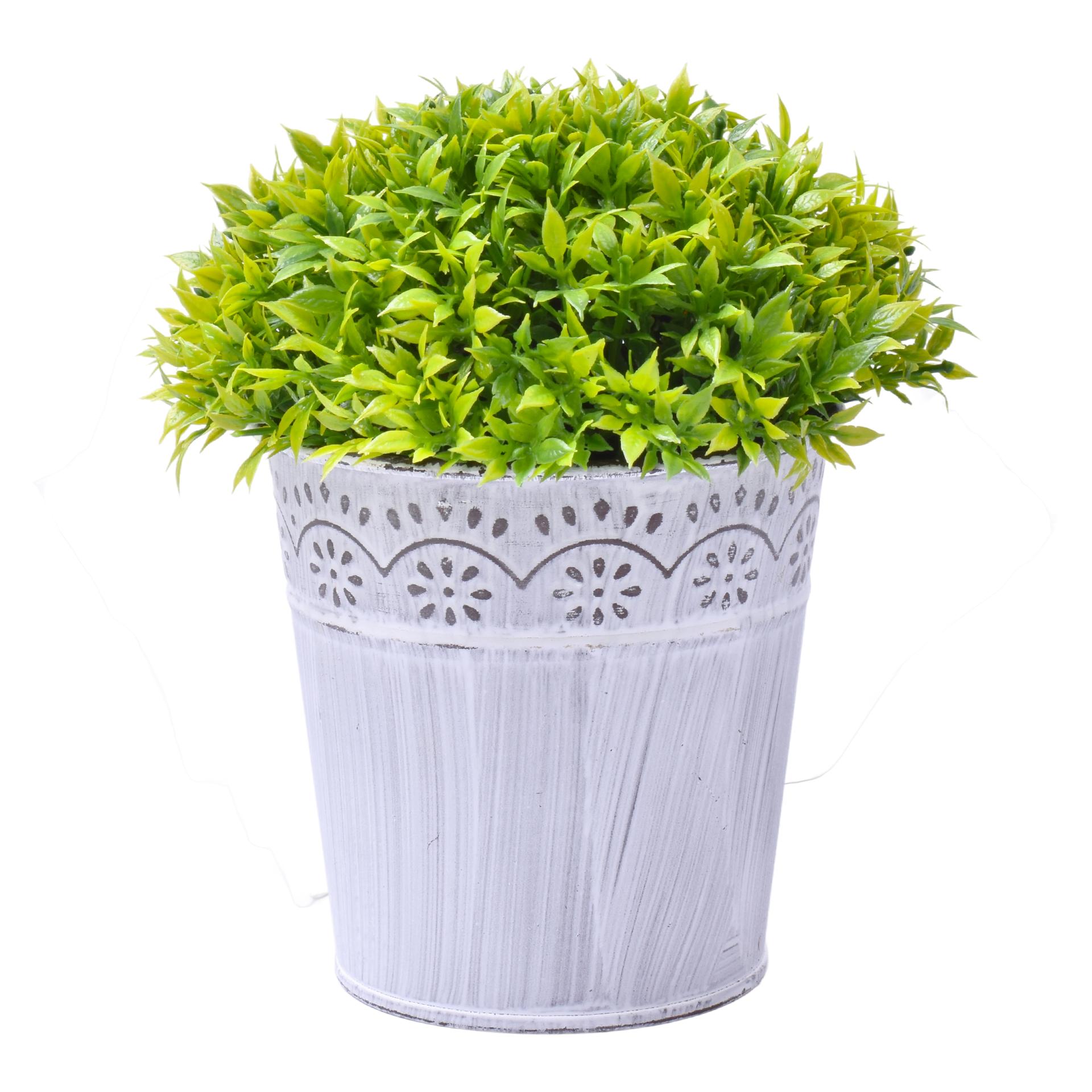 VASO METAL C/ PLANTA 16X10,5 2438-112 CX48 VASO METAL C/ PLANTA 16X10,5 2438-112 CX48