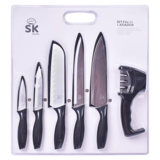 SET 5 FACAS+AFIADOR SK-C-804-423