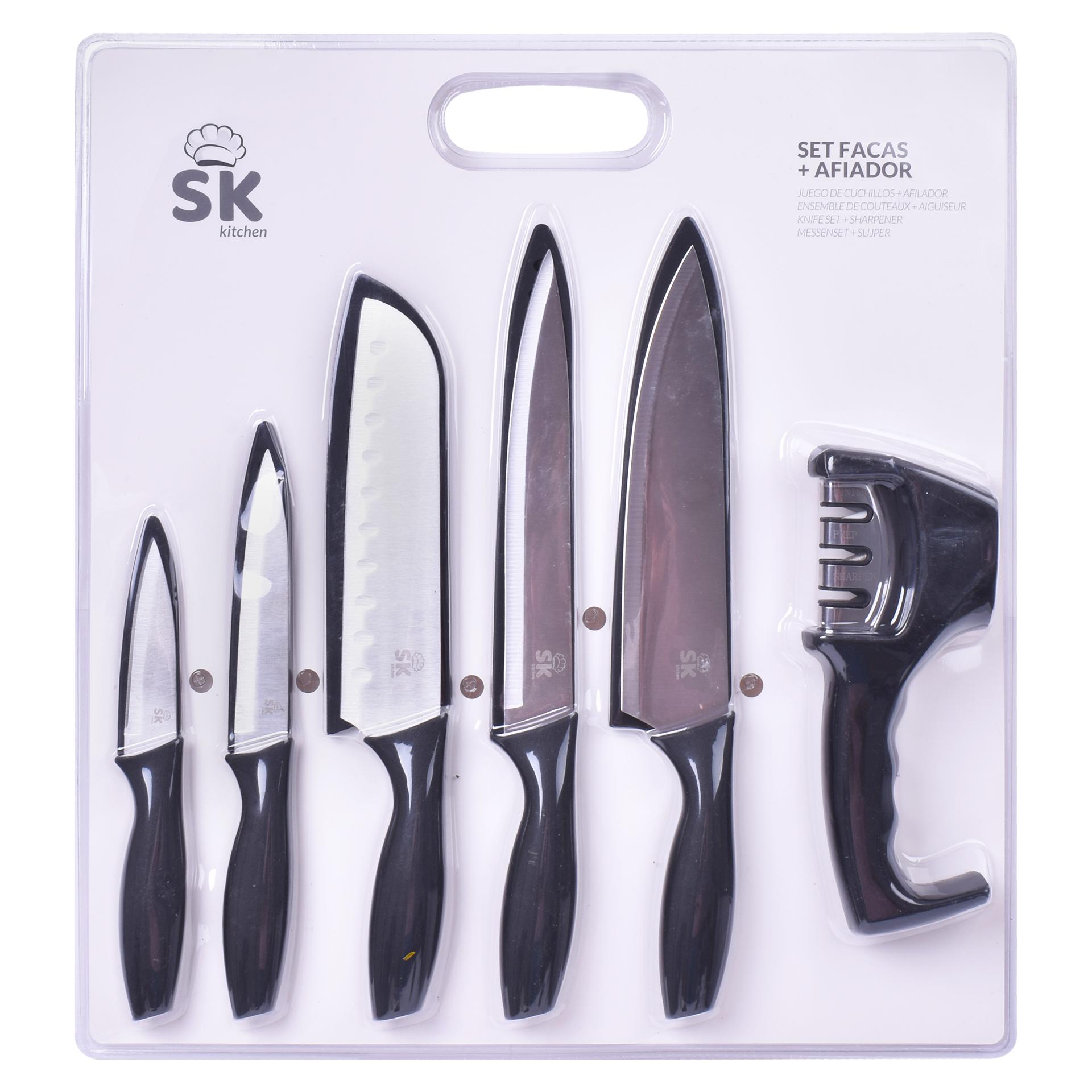 SET 5 FACAS+AFIADOR SK-C-804-423 SET 5 FACAS+AFIADOR SK-C-804-423