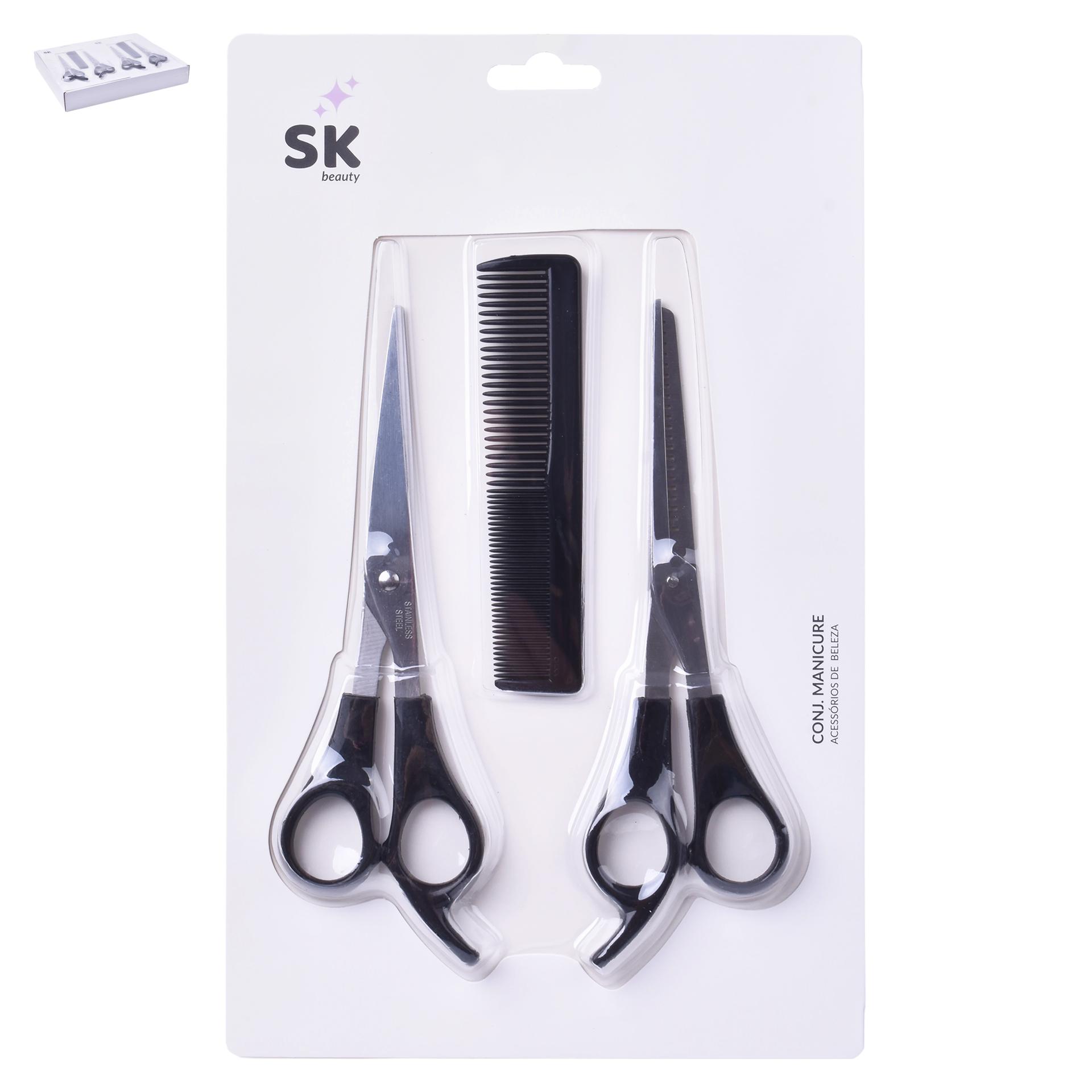SET 2 TESOURAS +PENTE 2816-103 CX120 SET 2 TESOURAS +PENTE 2816-103 CX120