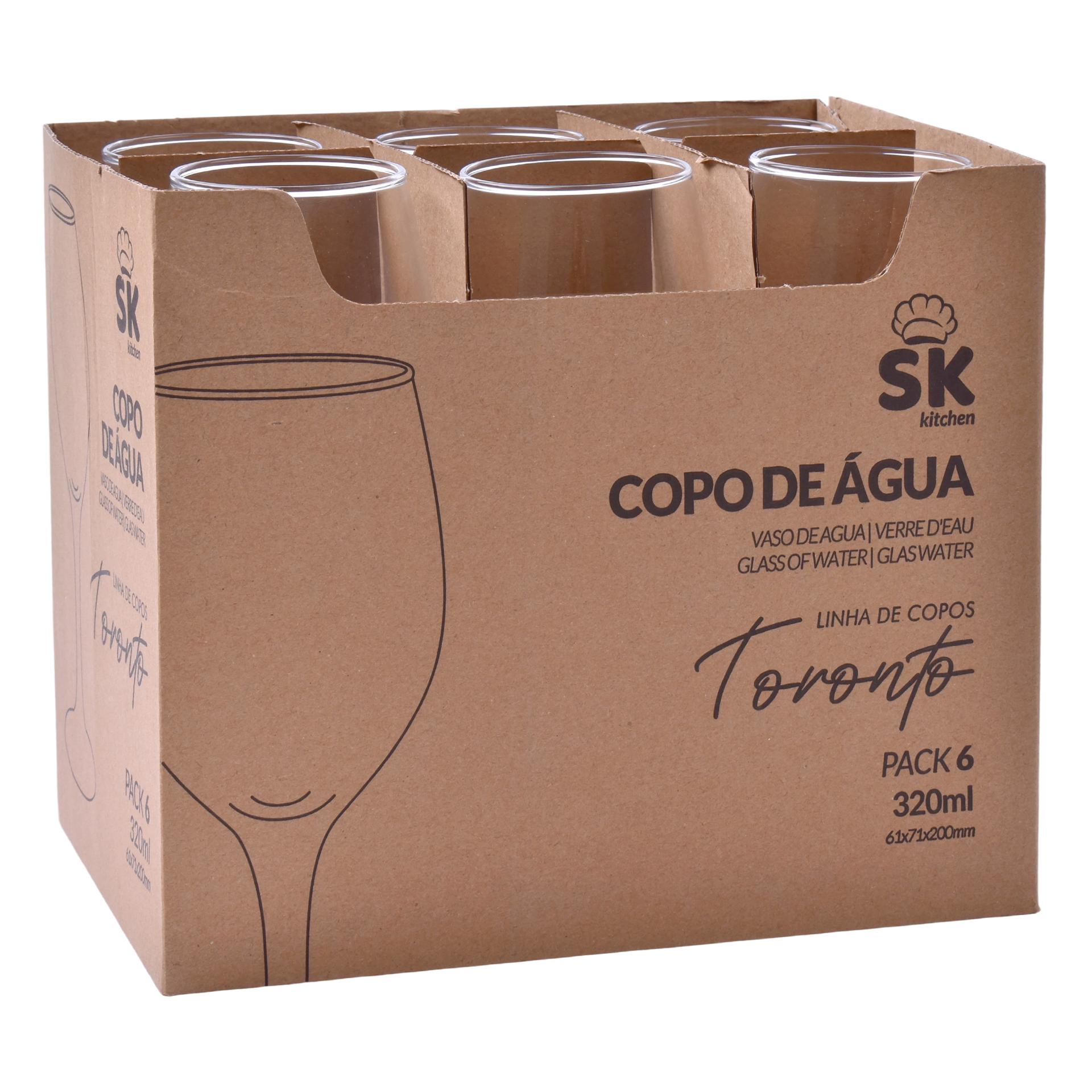 COPO C/PE 320ML 6UN SK 424-10 COPO C/PE 320ML 6UN SK 424-10