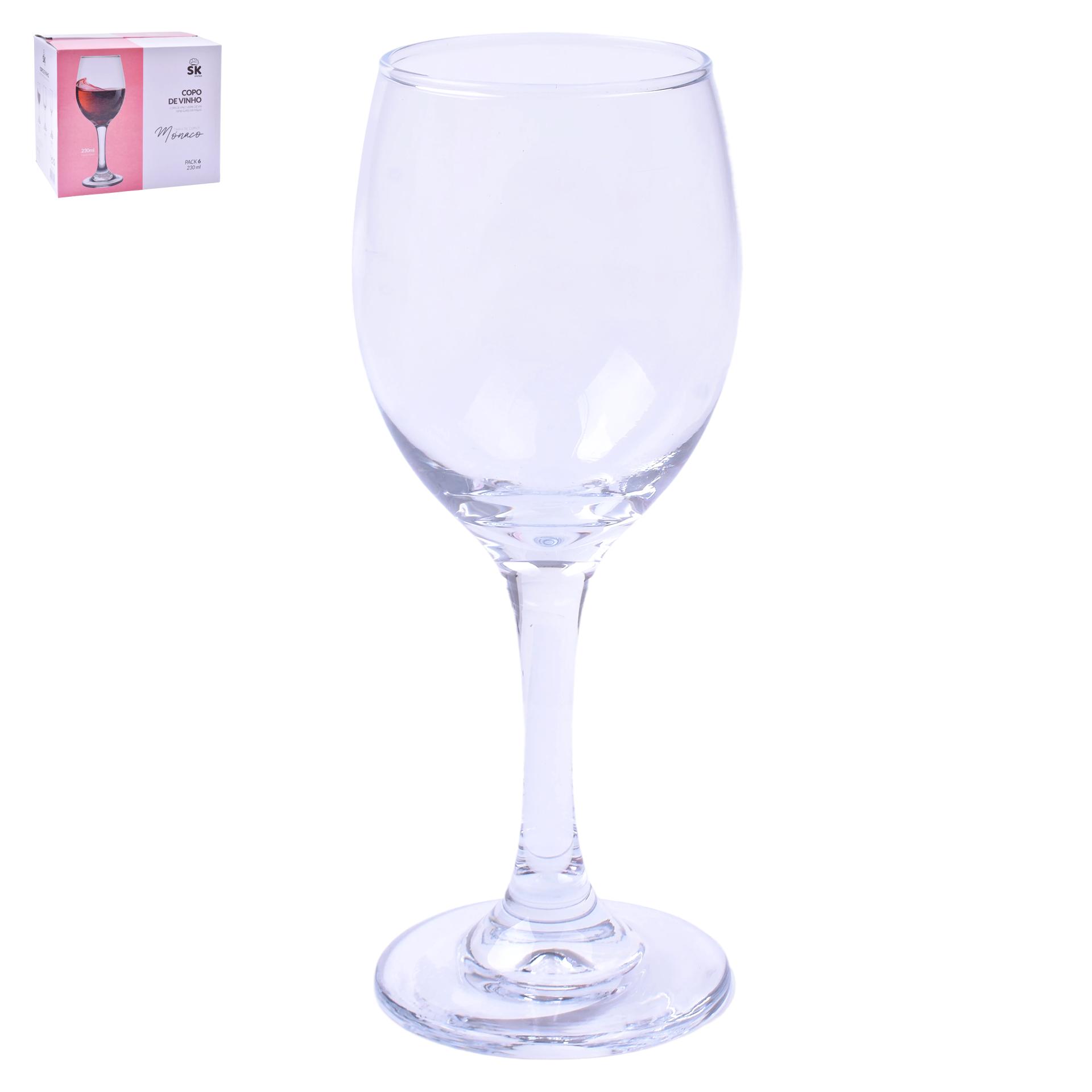 COPO VINHO C/PE 230ML SK 6UN 424-02 COPO VINHO C/PE 230ML SK 6UN 424-02