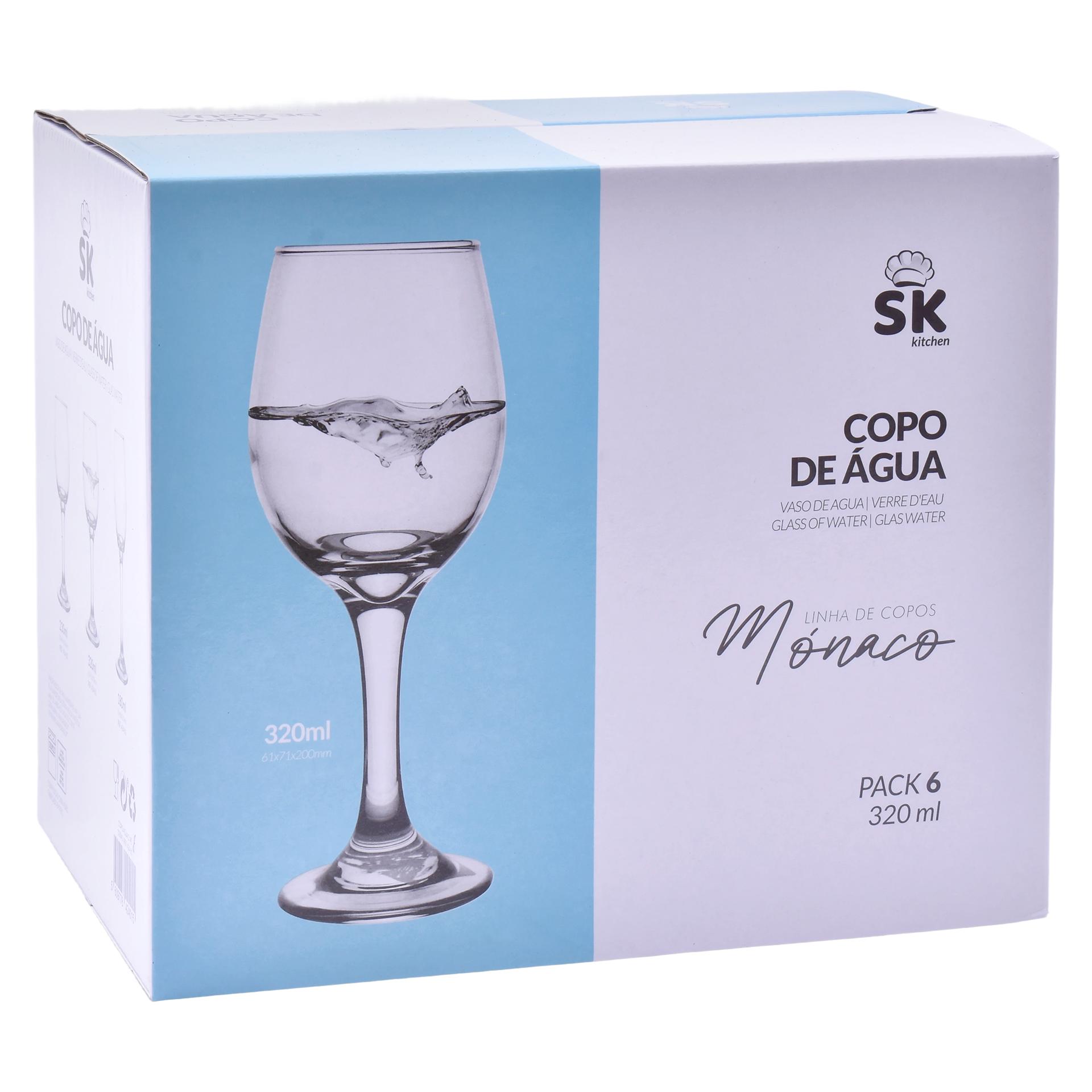 COPO AGUA C/PE 320ML CX.6UN 424-01 COPO AGUA C/PE 320ML CX.6UN 424-01